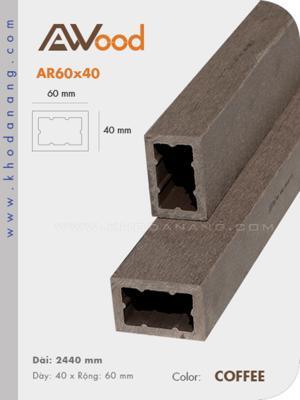 Tham lam gỗ nhựa Awood AR60x40-Coffee