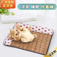 Thảm làm mát cho thú cưng, thảm làm mát cho chó, đệm cho mèo, tổ thú cưng, giường làm mát bằng mây, đệm đá, ghế sofa cho chó, tổ cho chó mèo, mùa hè