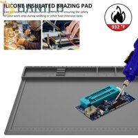 Thảm làm việc cách nhiệt DANILO, Thảm hàn chống tĩnh điện chống bụi màu xám, Chống trượt chịu nhiệt không độc hại Tấm sửa chữa silicon chống thấm nước Nền tảng bảo trì