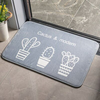 Thảm lau chân cao cấp, thảm chùi chân thấm hút nước, thảm nhà tắm chống trơn trượt kích thước 60x40 cm - Hàng nhập khẩu - Thảm Cactus 12mm