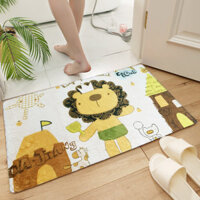 Thảm lau chân cao cấp, thảm chùi chân thấm hút nước, thảm nhà tắm chống trơn trượt kích thước 60x40 cm - Hàng nhập khẩu - Thảm Lion King 12mm