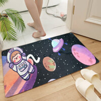 Thảm lau chân cao cấp, thảm chùi chân thấm hút nước, thảm nhà tắm chống trơn trượt kích thước 60x40 cm - Hàng nhập khẩu - Em bé sao hỏa 12mm