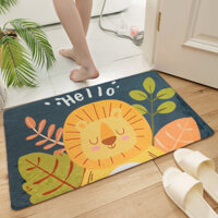 Thảm lau chân cao cấp, thảm chùi chân thấm hút nước, thảm nhà tắm chống trơn trượt kích thước 60x40 cm - Hàng nhập khẩu - Thảm Orange Lion 12mm