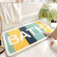 Thảm Lau Chân Chùi Chân Nhà Tắm KR02 chống trượt 3d nhà bếp welcome cao cấp giá rẻ khách sạn đế cao su hút nước - LC09