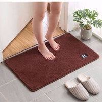 Thảm Lau Chân Chùi Chân Nhà Tắm chống trượt 3d nhà bếp welcome cao cấp giá rẻ khách sạn đế cao su hút nước - MÀU NÂU