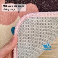 Thảm lau chân hình thú 3d lông cừu dài đẹp chống trượt 40x60, thảm chùi chân 3d hình thú cute nhà bếp nhà tắm Dreamhome