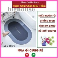 Thảm Lau Chân Siêu Hút Nước, Thảm Chùi Chân Living Simple Đa Năng Chất Liệu Chống Trơn Trượt