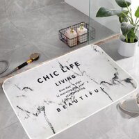 Thảm lau chân, thảm chùi chân vải ép thấm hút nước tốt, đế cao su chống trơn trượt KT 40x60cm - Hàng nhập khẩu - Chic Life