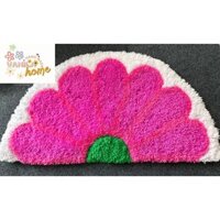 Thảm Len Hoa Handmade Lông Xù Mềm Mịn Dày Dặn (Ảnh Thật Shop Tự Chụp)