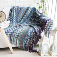 Thảm len trải sofa phong cách Bắc Âu/ khăn/ chăn len phủ ghế vintage - Minimalist cotton-wool Sofa Cover Blanket