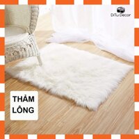 Thảm lông chụp ảnh - vải lông trắng hồng trang trí chụp hình - DiTu Decor từ