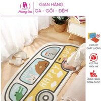 Thảm lông cừu Panama thảm trải chân giường decor phòng ngủ siêu xinh siêu thấm hút chống trơn trượt kích thước 50x1m2