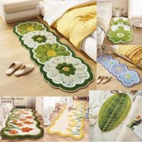 Thảm Lông Cừu Trải Sàn Chùi Chân Lông Mềm Decor Đế Cao Su Thảm Trải Chân Giường 50x 1m2