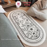Thảm Lông Cừu Trải Sàn Decor Oval Hiện Đại Trải Chân Giường Thảm Chùi chân - Hiện Đại Thấm Nước