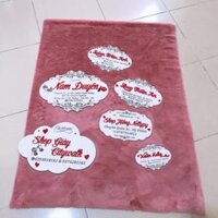 Thảm lông hồng dâu chụp hình - Hồng dâu,50cm x 80cm