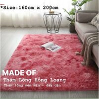 Thảm lông loang trải sàn 1m6 x 2m, thảm trải sàn 2023 hot trend