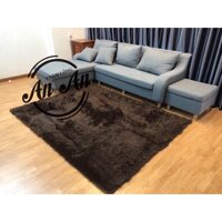 Thảm lông lót phòng , Thảm trải sofa 2m x 1m6 - Sàn nâu socola,1m2 x 1m6