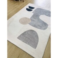 Thảm lông những mảnh ghép be size S Thảm Vintage