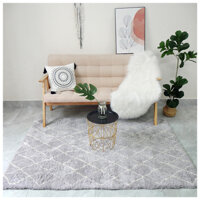 Thảm Lông Sợi Ngắn Thổ Nhĩ Kỳ Dệt Sợi In Caro Xéo Passion