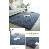 Thảm lông trải sàn lót sàn phòng khách trải giường phòng ngủ thảm lông trắng loang mịn chụp ảnh hình tròn vuông 1m6x2m