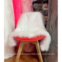 Thảm lông trắng, thảm lông xám lông dài hồ ly cao cấp 50x120cm dùng chụp ảnh, decor, trải sàn