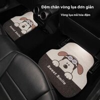 Thảm lót chân xe ô tô, thảm lót chân vòng dây đơn, dễ giặt, chống bám bẩn, hoạt hình thông dụng