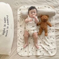 Thảm Lót Giường Bằng cotton Tinh Khiết Thoáng Khí Chống Nước Có Thể Giặt Rửa Cho Bé