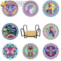 Thảm Lót Ly Có Quai Cầm Họa Tiết mandala Giáng Sinh