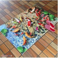 Thảm Lót Sàn 3D Kích Thước Lớn Chống Trượt Mẫu Mới Dày