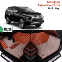 Thảm lót sàn 6D Mitsubishi Pajero Sport 2017-nay 7 chỗ chống nước, phủ kín sàn xe, cách âm hiệu quả