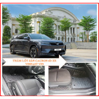 Thảm lót sàn 6D Vinfast VF9, Da Cacbon cao cấp, Kết hợp rối cước, không thấm nước, không mùi.