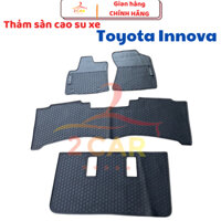 Thảm LÓT SÀN CAO SU xe Innova 2018- 2023 mẫu cao su đúc không mùi, không thấm nước, dễ dàng vệ sinh
