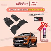 Thảm lót sàn cho FORD RANGER Raptor/Wildtrack 2019-2021+, Mazda BT50 2016-19 bằng khuôn đúc hãng Kardo hoặc 3D MAXpider