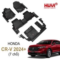 Thảm lót sàn Honda CRV 2024 bản 7 chỗ chính hãng HUVI 3D tràn viền