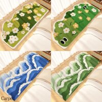 Thảm Lót Sàn Mềm Mại Thoải Mái Họa Tiết Sóng Biển Sáng Tạo