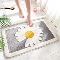 Thảm lót sàn nhà tắm dày mềm hình hoa cúc thấm hút nước thân thiện với da