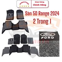 Thảm lót sàn Nhựa 5D xe FORD RANGER Hàng Nhựa đúc nguyên khối TPE Liền Rối, không thấm nước, dễ vệ sinh cao cấp