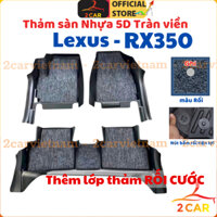 Thảm lót sàn NHỰA 5D xe Lexus RX350 2015- 2024, 2025 Mẫu TPE Tràn viền bậc cửa, Dễ vệ sinh, chống thấm nước- Mẫu BẬC DÀI