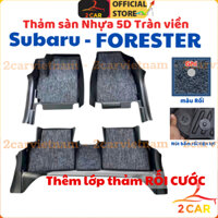 Thảm lót sàn NHỰA 5D xe Subaru Forester 2019- 2024 - Tràn viền bậc cửa nhựa TPE- dễ vệ sinh và lắp đặt- Mẫu BẬC DÀI