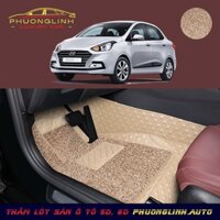 Thảm lót sàn ô tô 6D cao cấp Hyundai i10 hatback đít cộc 2015-2019, thảm sàn cao cấp, chống thấm nước, không mùi