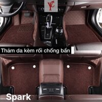 Thảm lót sàn ô tô 6d cho Chevrolet Spark không mùi chống thấm nước kèm thảm rối chống bẩn