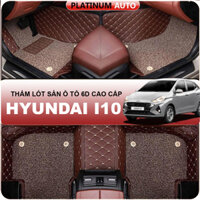 Thảm lót sàn ô tô 6D Hyundai I10 (2015-2020) chống thấm nước, không mùi, phủ kín 95% phần nỉ sàn xe