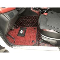 Thảm Lót Sàn Ô Tô Cho Hyundai i10 Hatback, Sedan Da Pu Kèm Thảm Rối Chống Bẩn phủ kín 90% sàn xe