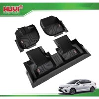 Thảm lót sàn ô tô HUVI - HONDA CITY 2021-2024. SX tại Việt Nam tùe nhựa TPE nguyên sinh.