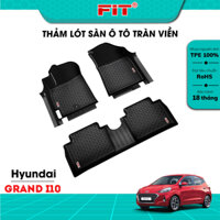 Thảm lót sàn ô tô Hyundai I10 Sedan 2021-2024 3D tràn viền NHỰA TPE Fitmat