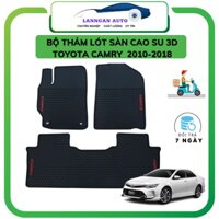 Thảm lót sàn ô tô Toyota Camry 2010-2018, bộ trải sàn cao su PVC đúc, không mùi dễ dàng vệ sinh giá tốt