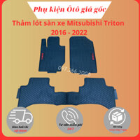 Thảm lót sàn xe Mitsubishi Triton 2016 - 2022 - Cao su đúc không mùi, mẫu tổ ong NISSIN