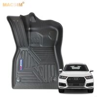 Thảm lót sàn xe ô tô Audi Q5L qd ( bản ngắn ) 2018 - nay Nhãn hiệu Macsim chất liệu nhựa TPE đúc khuôn cao cấp - màu đen