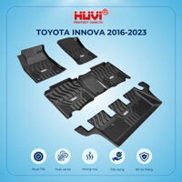 Thảm lót sàn xe TOYOTA INNOVA 2016-2022 đúc khuôn 3D nhựa TPE - HUVI Việt Nam - BH 24th