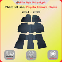 Thảm lót sàn xe Toyota Innova Cross 2023, 2024 mẫu tổ ong Chữ đỏ - chuẩn form theo xe, không mùi, dễ dàng lau rửa